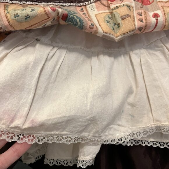 Vintage Homemade Girls Dress Puff Sleeve Novelty Country Cottagecore Collared - Picture 5 of 8